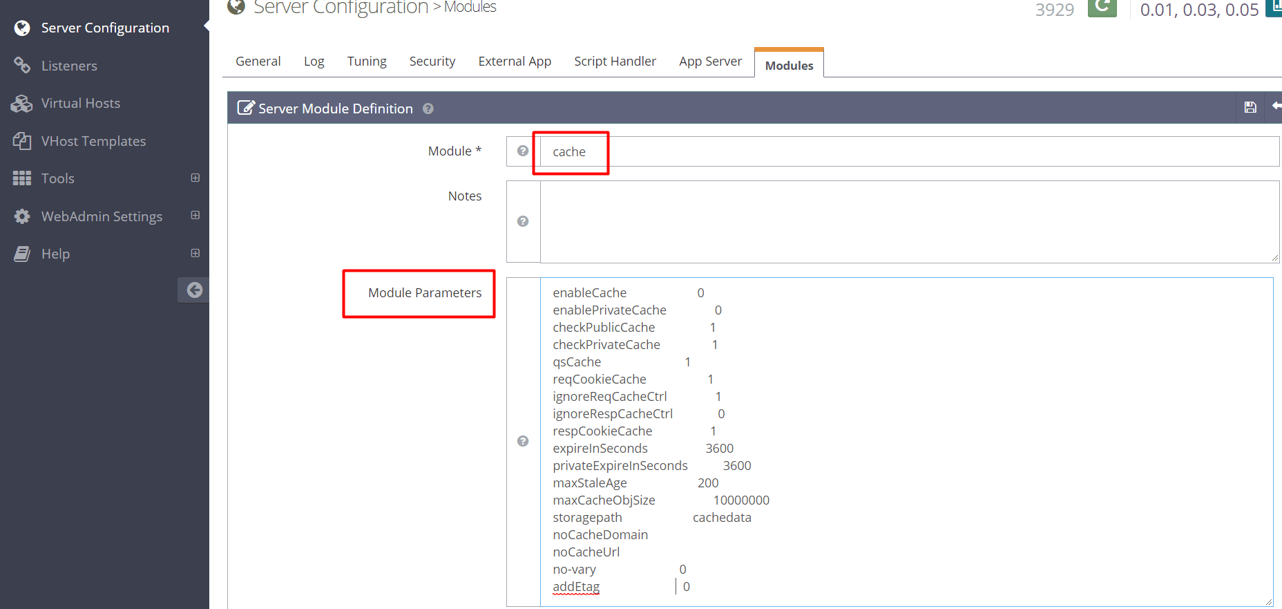 Configuration module